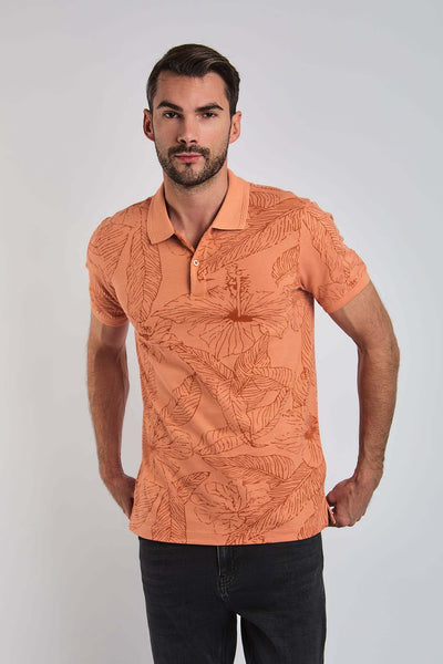 Men Regular Fit Polo - Sun Orange