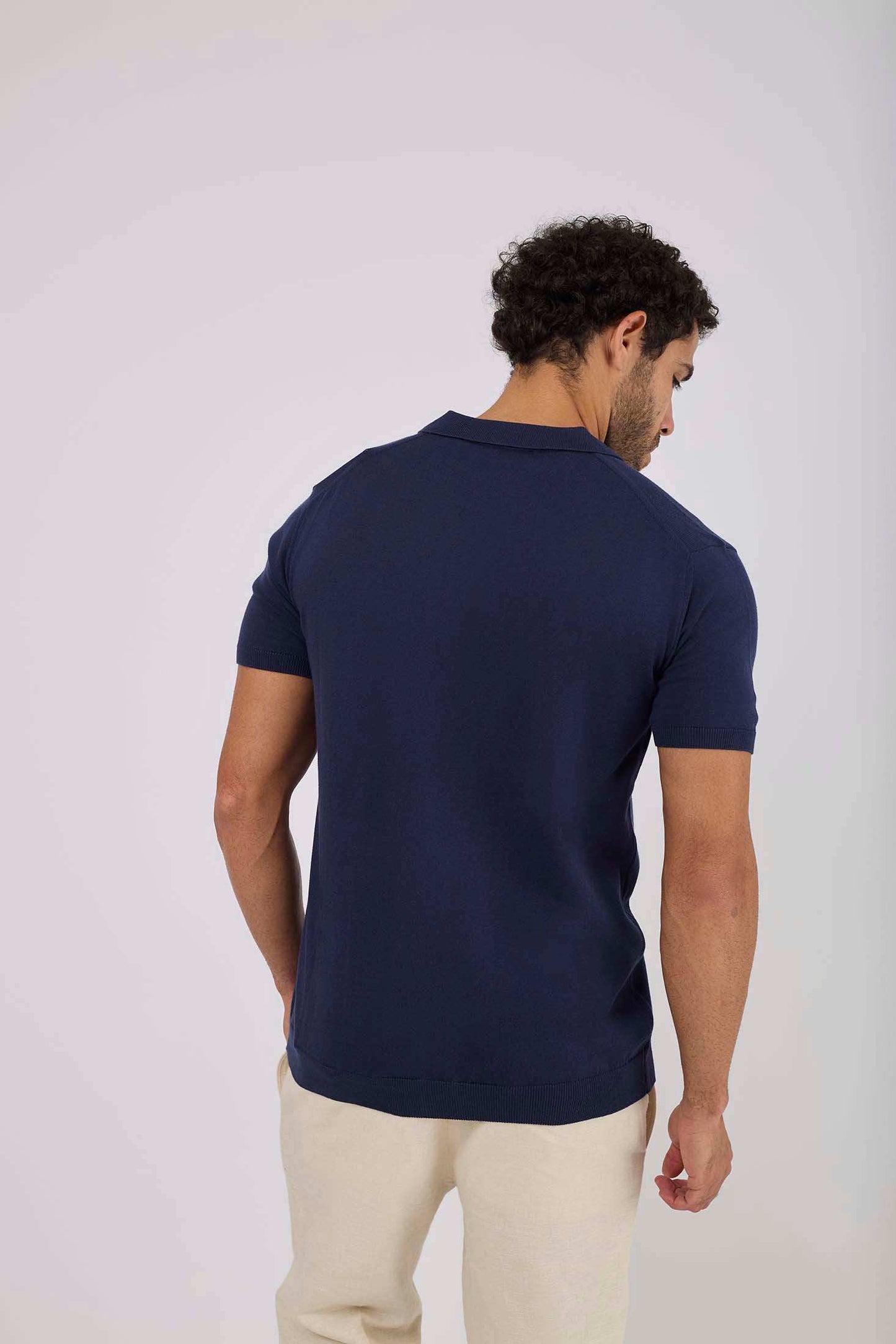 Men Regular Fit Polo - Blue