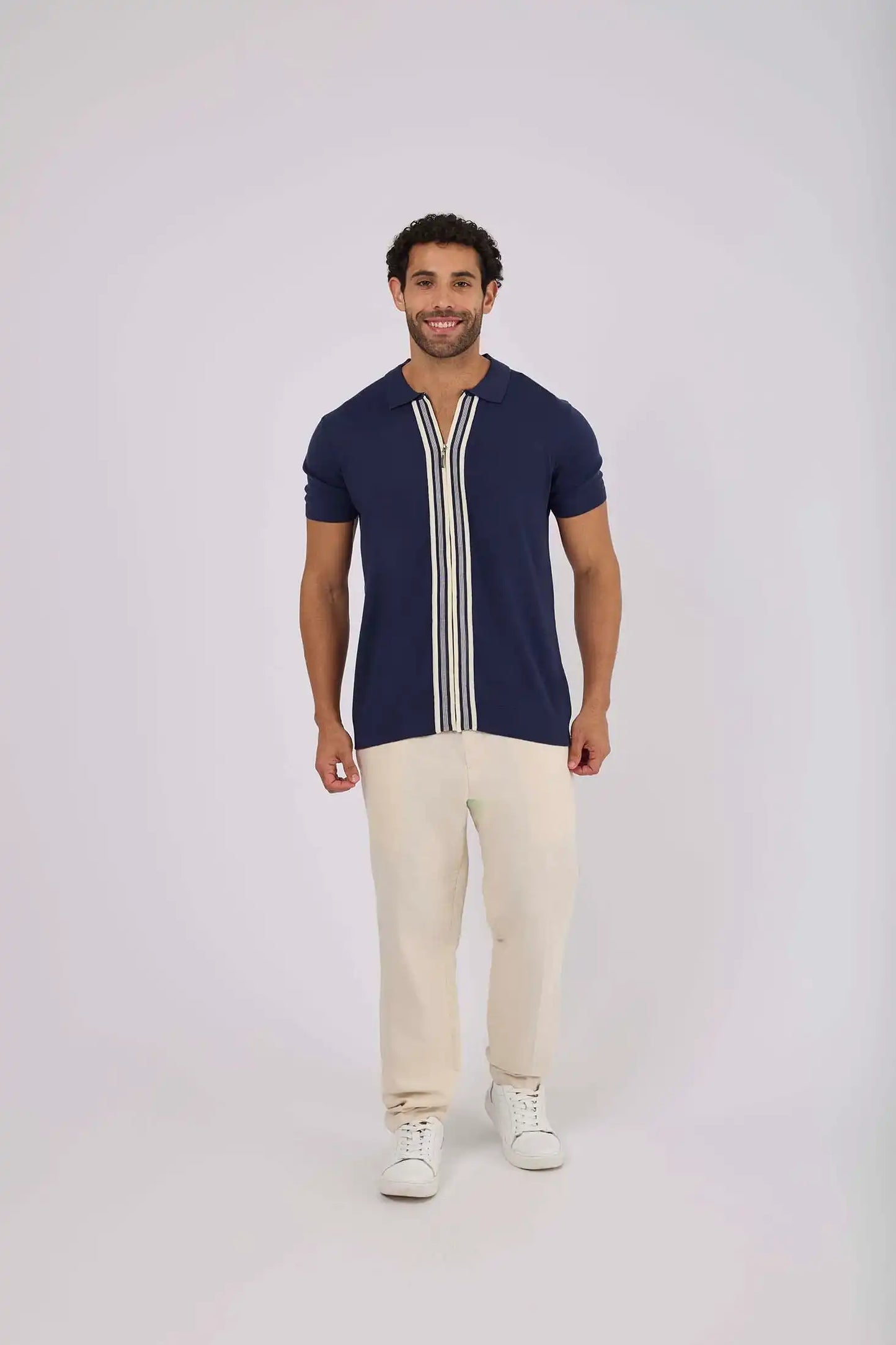 Men Regular Fit Polo - Blue