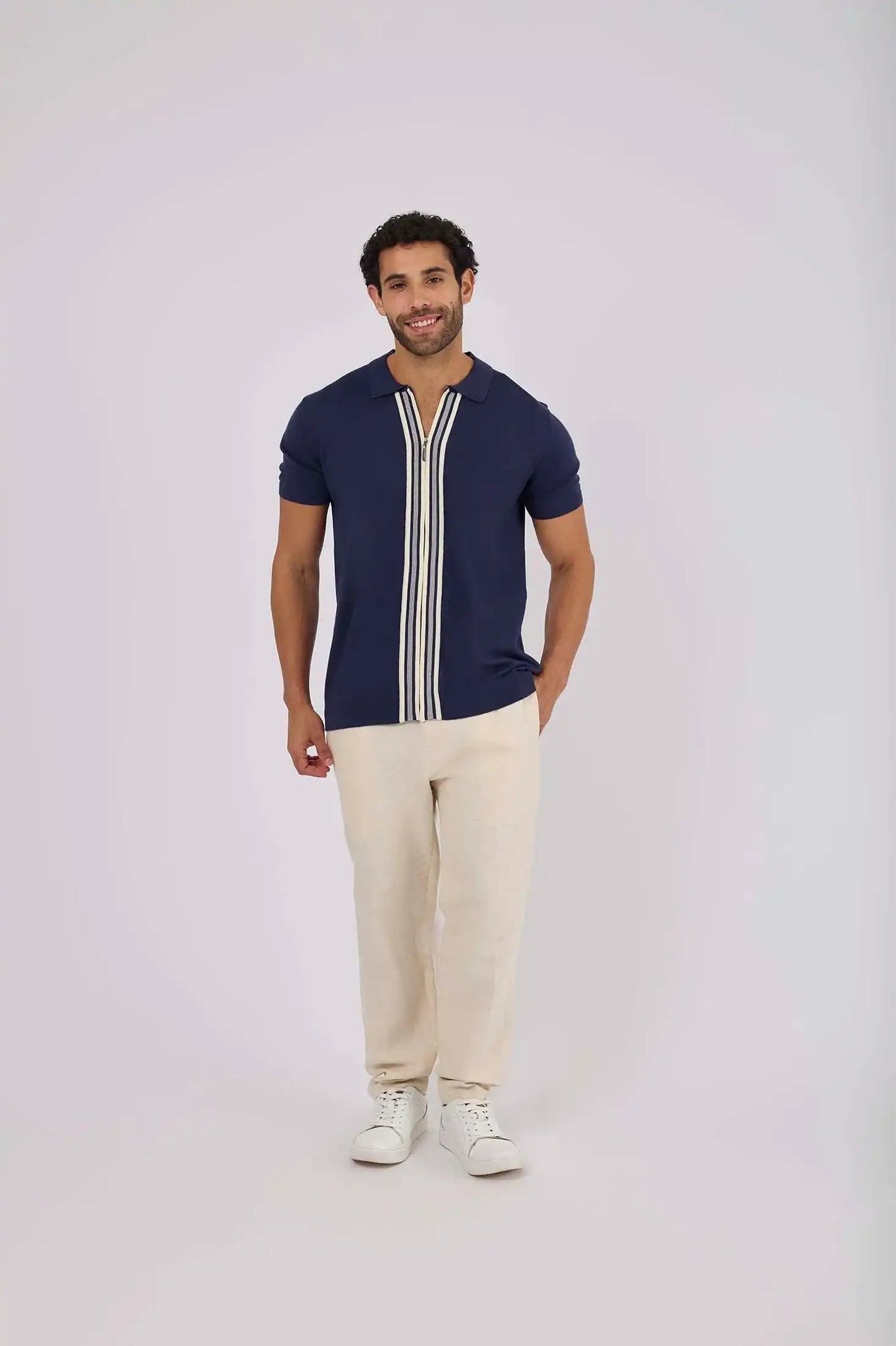 Men Regular Fit Polo - Blue