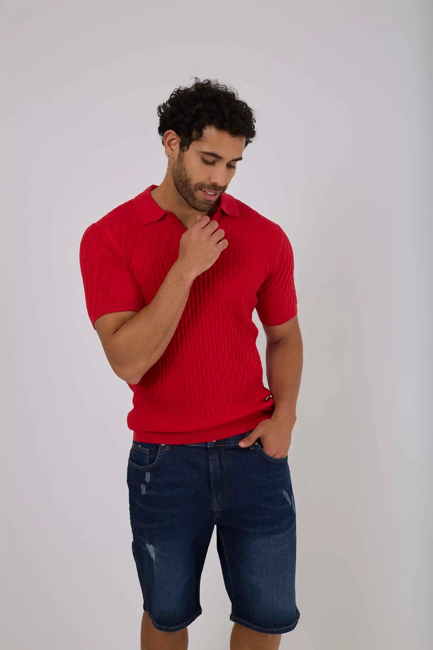 Men Regular Fit Polo - Red