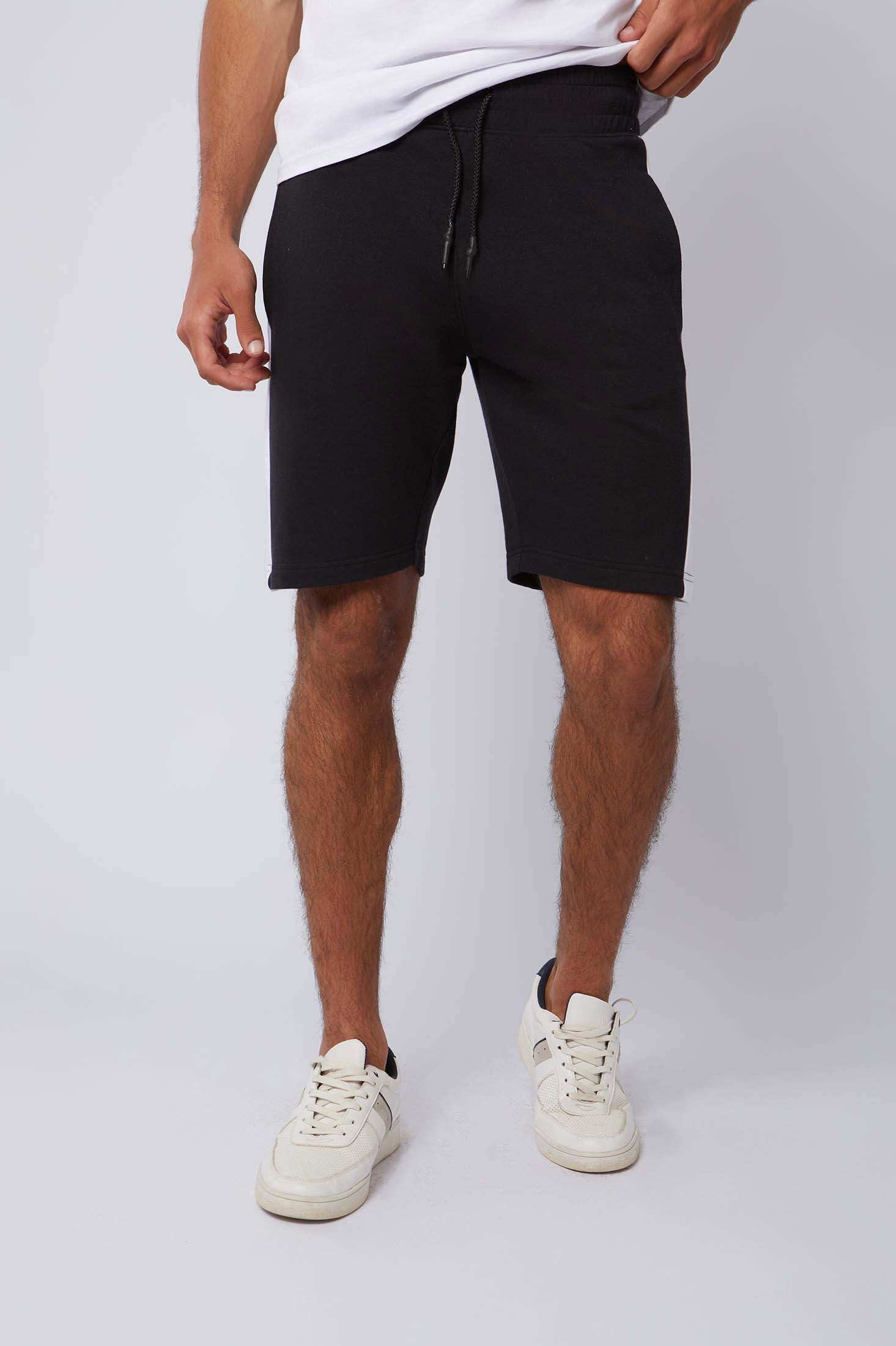 Men Regular Fit Sweat Short - Black