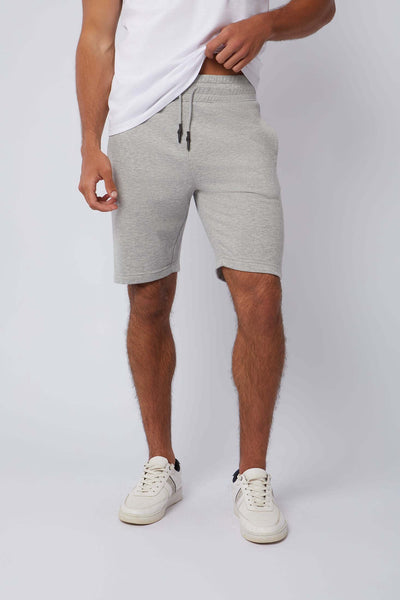 Men Regular Fit Sweat Short - Grey Melange