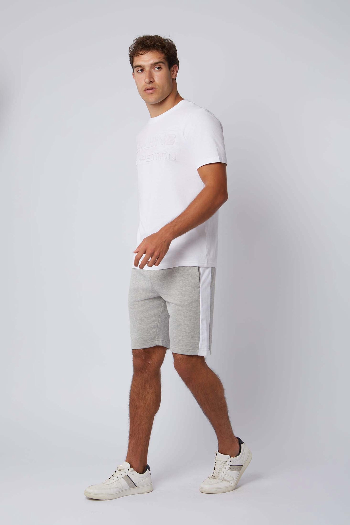 Men Regular Fit Sweat Short - Grey Melange