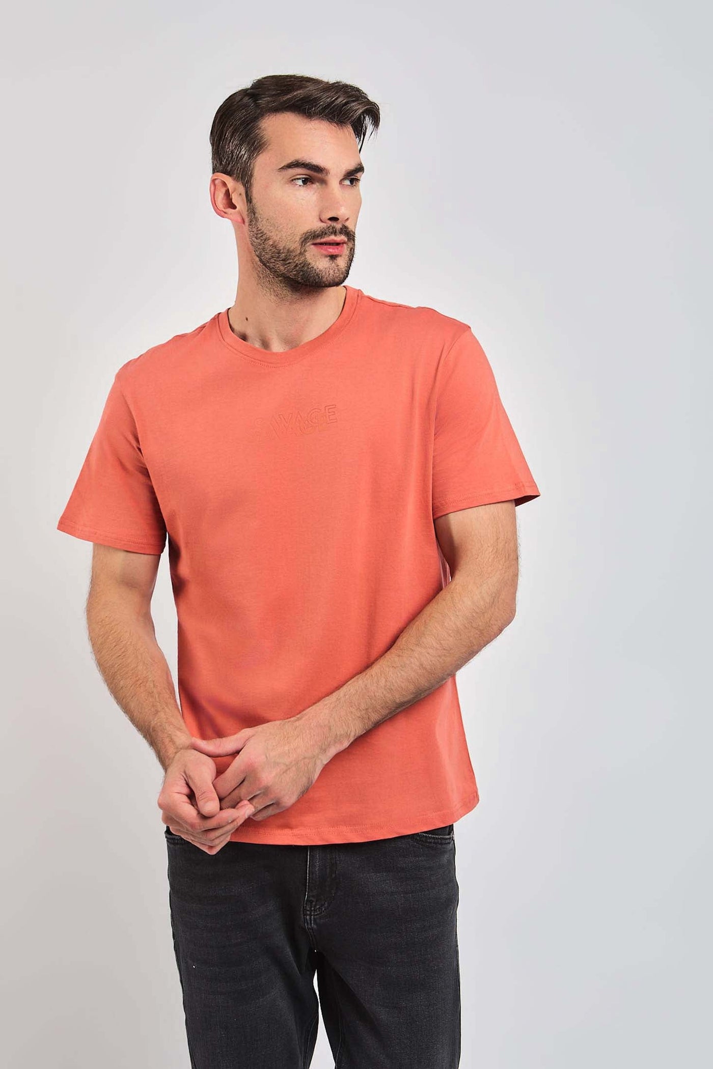 Men Regular Fit T-Shirt - Mecca Pink