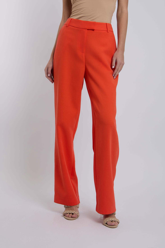 Women Regular Fit Pant - Mandarin Red