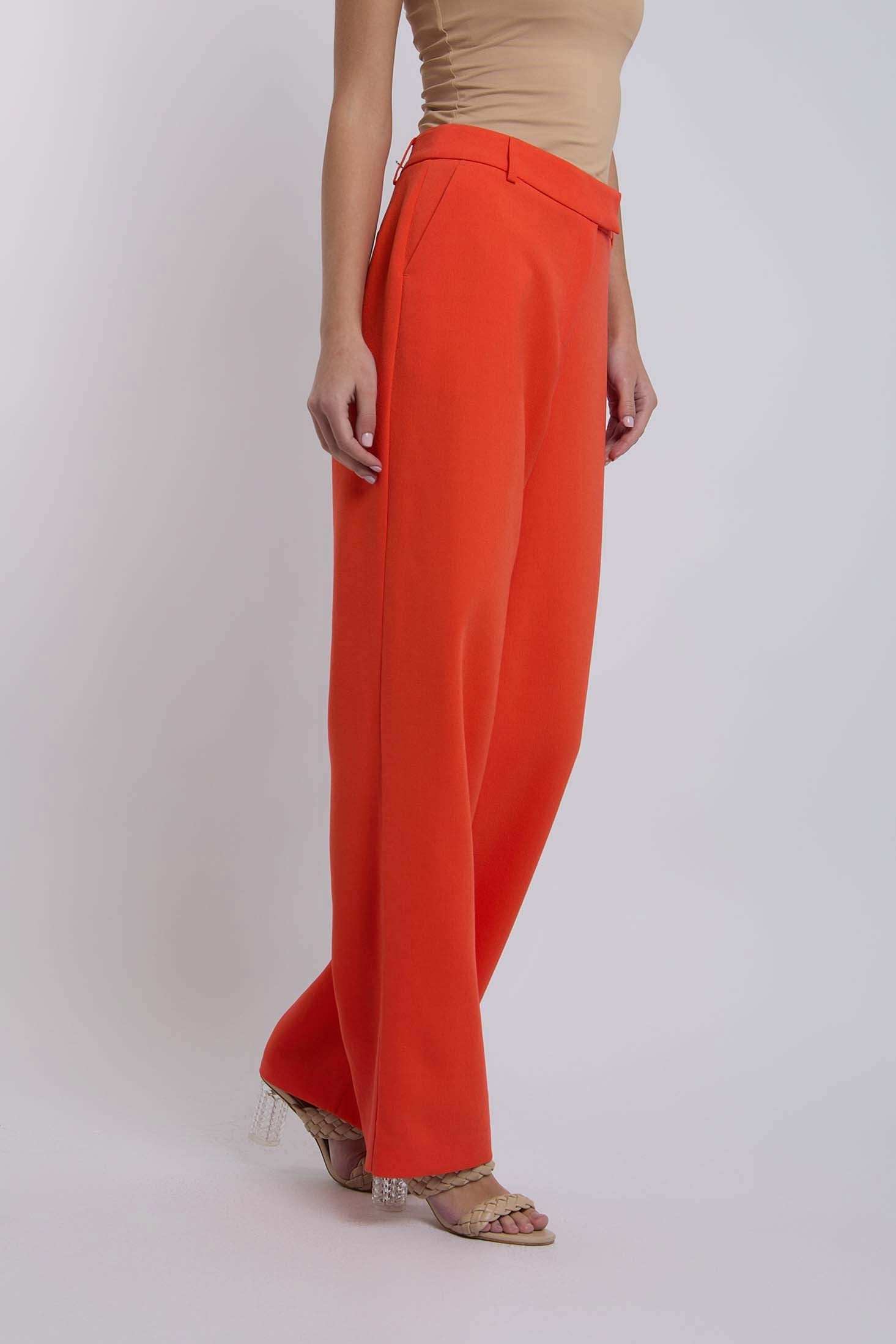 Women Regular Fit Pant - Mandarin Red