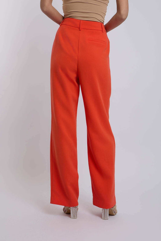 Women Regular Fit Pant - Mandarin Red