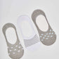 Hearts & Stripes Patterned No-Show Socks - Set of 3