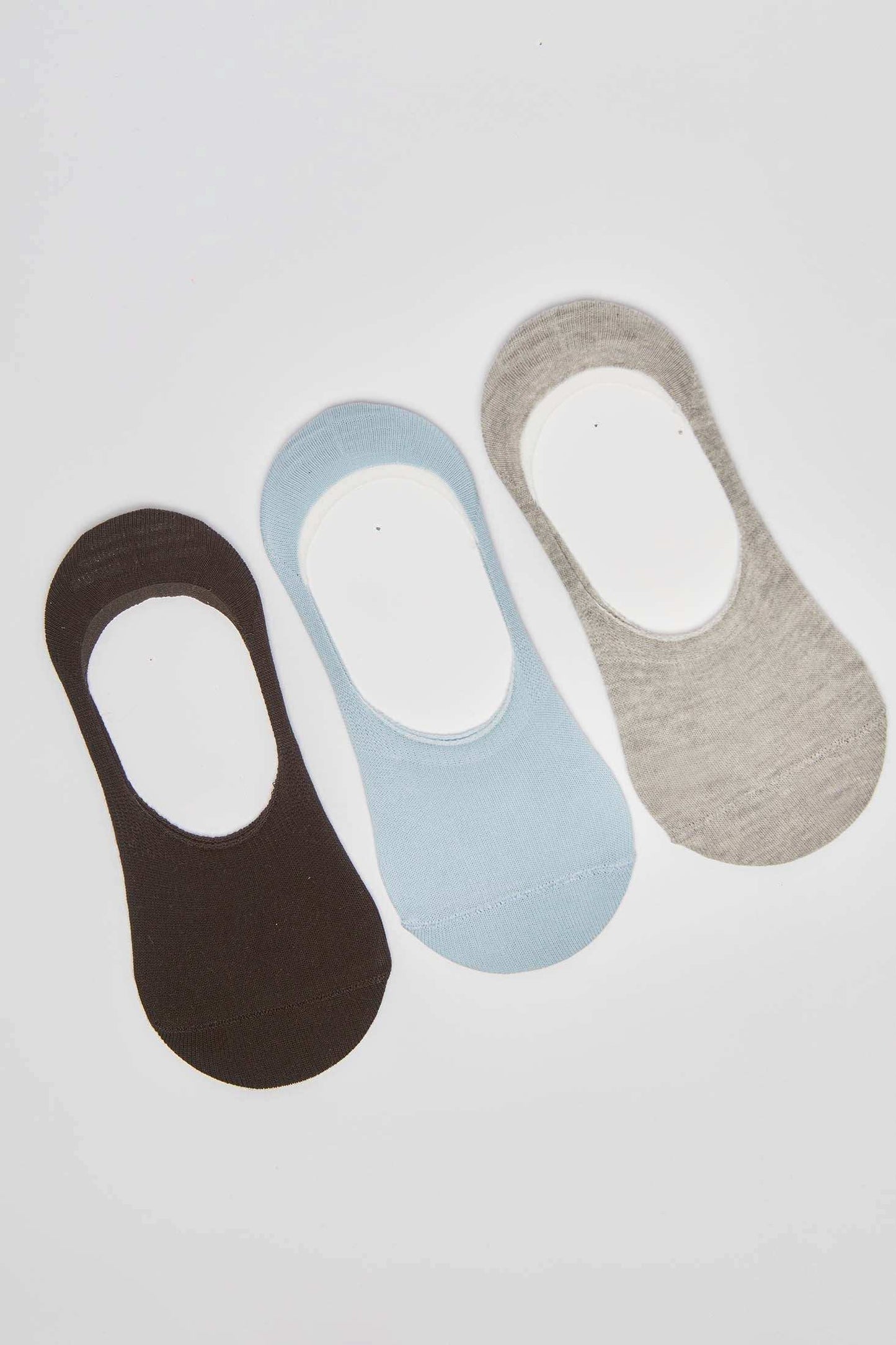 Solid Pattern Invisible Pure Cotton Socks Set