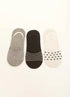 Multi pattern No Show Socks - Set of Three