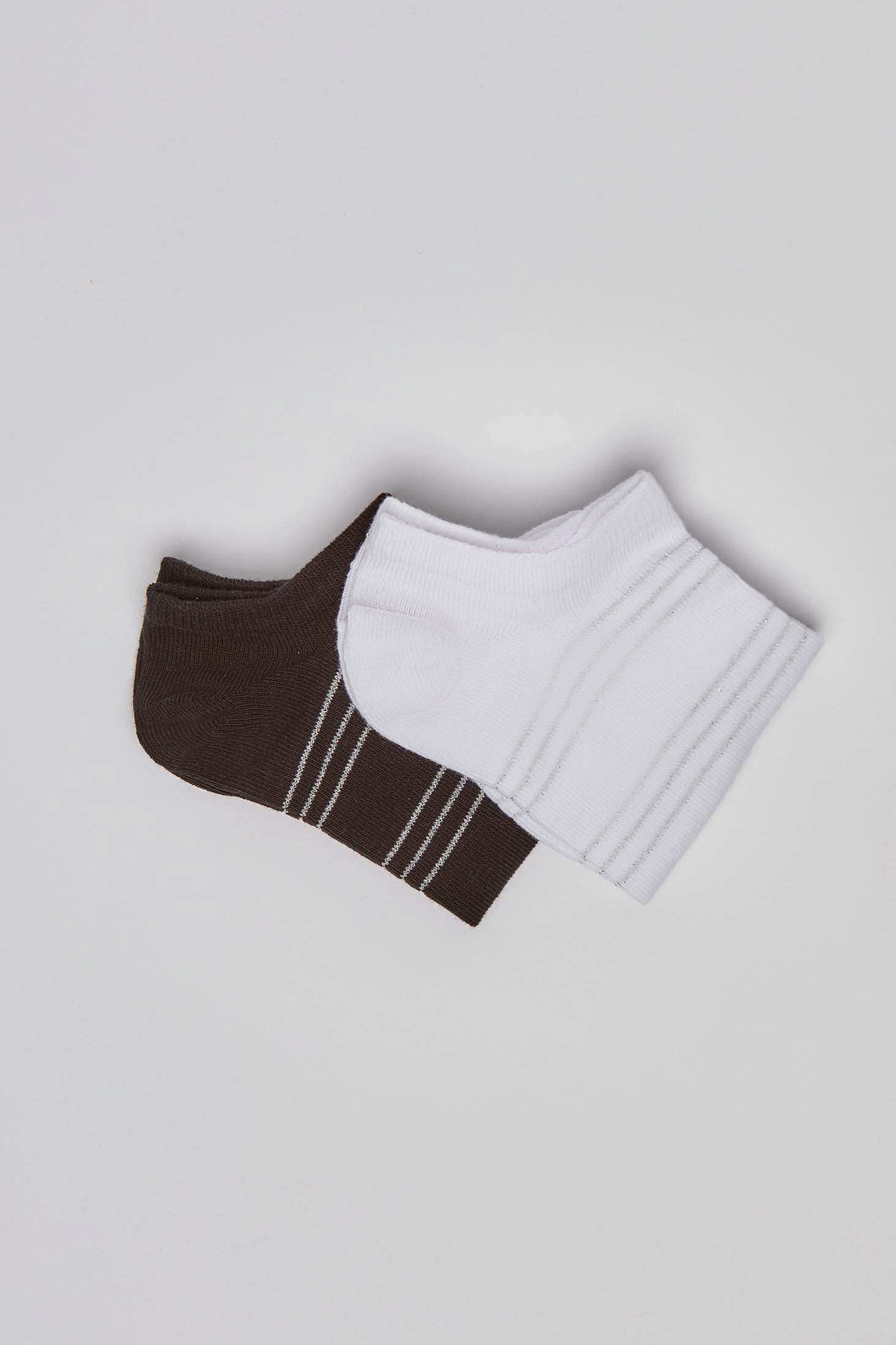 Striped Ankle Socks - Set of Two