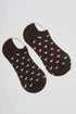 No-Show Heart Print Liner Socks