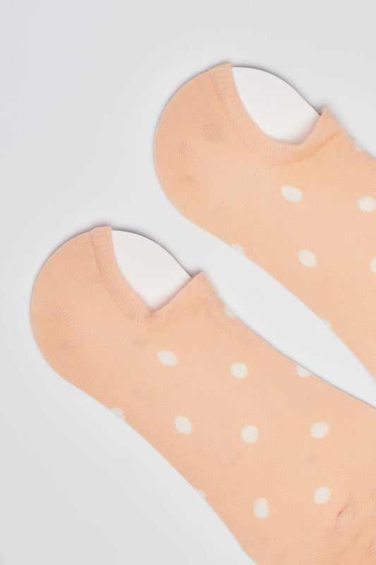 No-Show Polka Dot Print Liner Socks