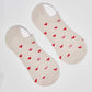 No-Show Subtle Heart Print Liner Socks