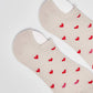 No-Show Subtle Heart Print Liner Socks