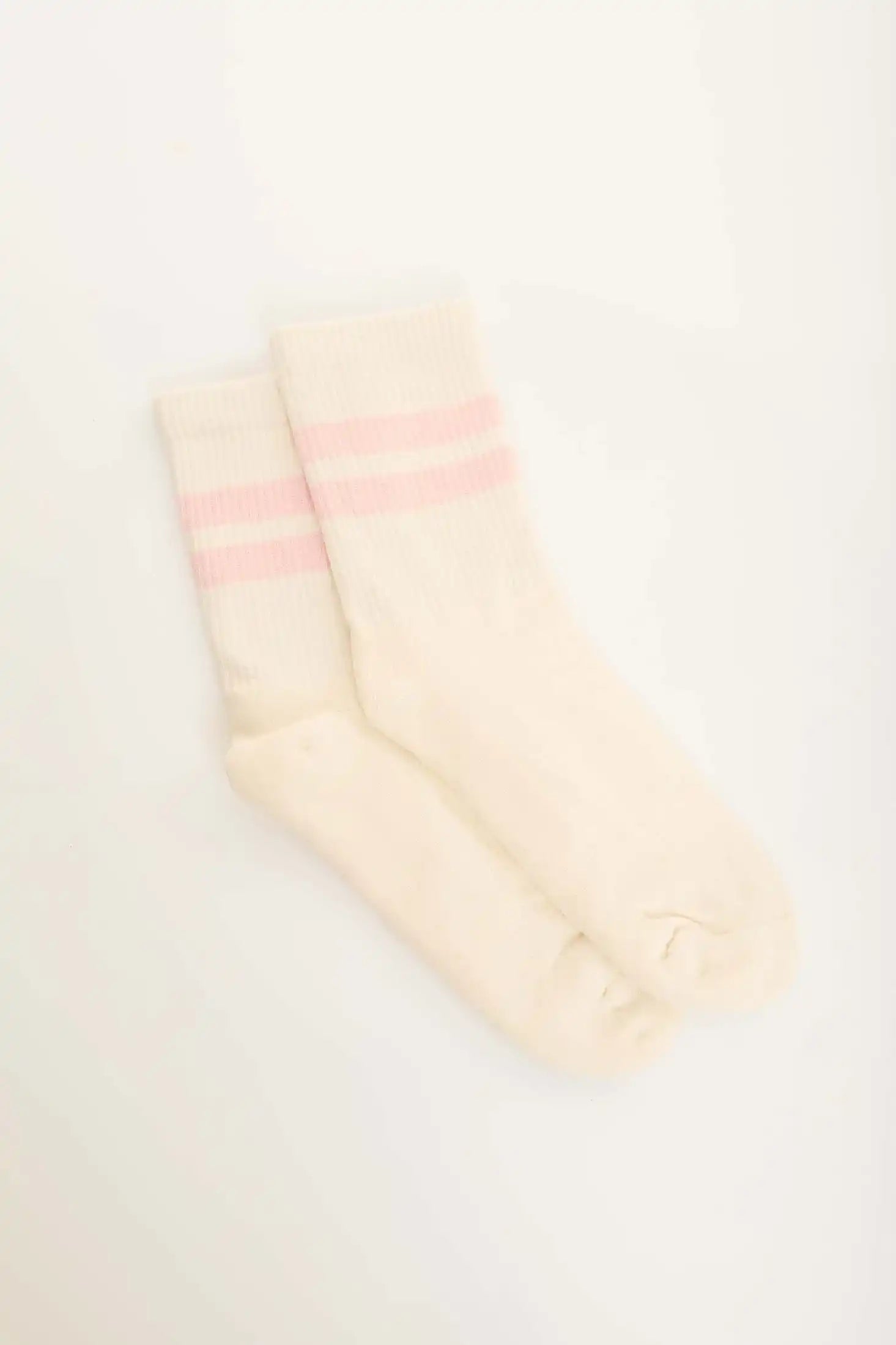 Ribbed Ankle-Length Striped Sport Socks