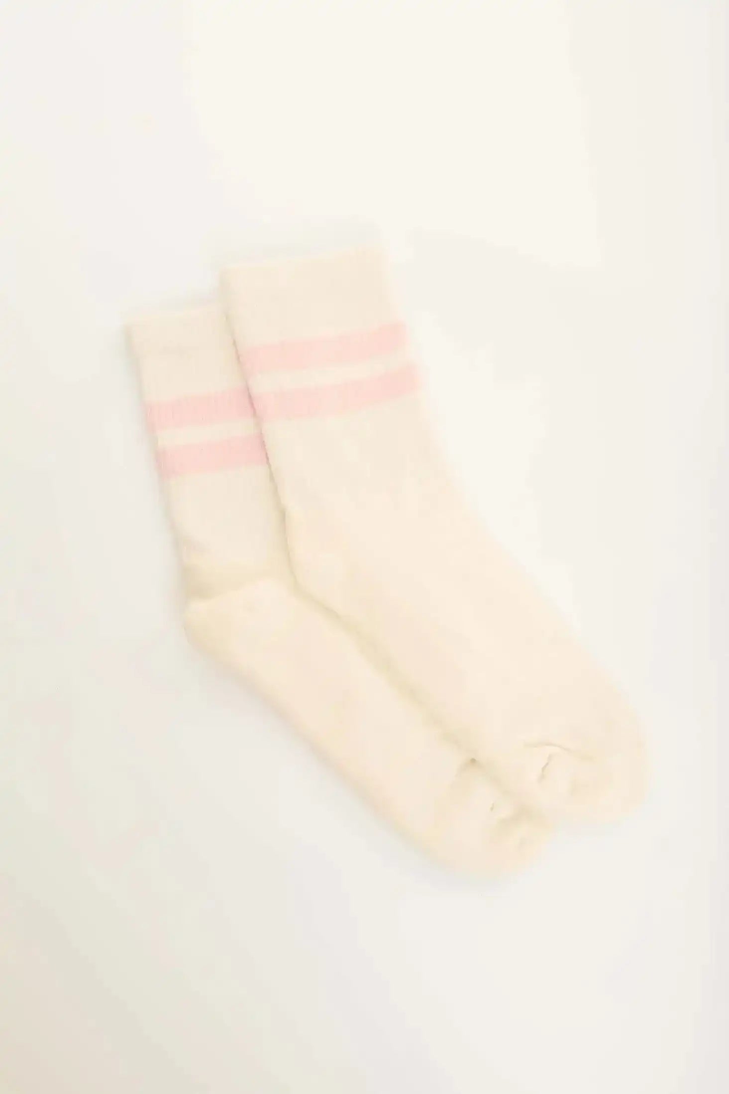 Ribbed Ankle-Length Striped Sport Socks