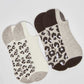 No-Show Leopard Print Ankle Liner Socks - Pack of Two