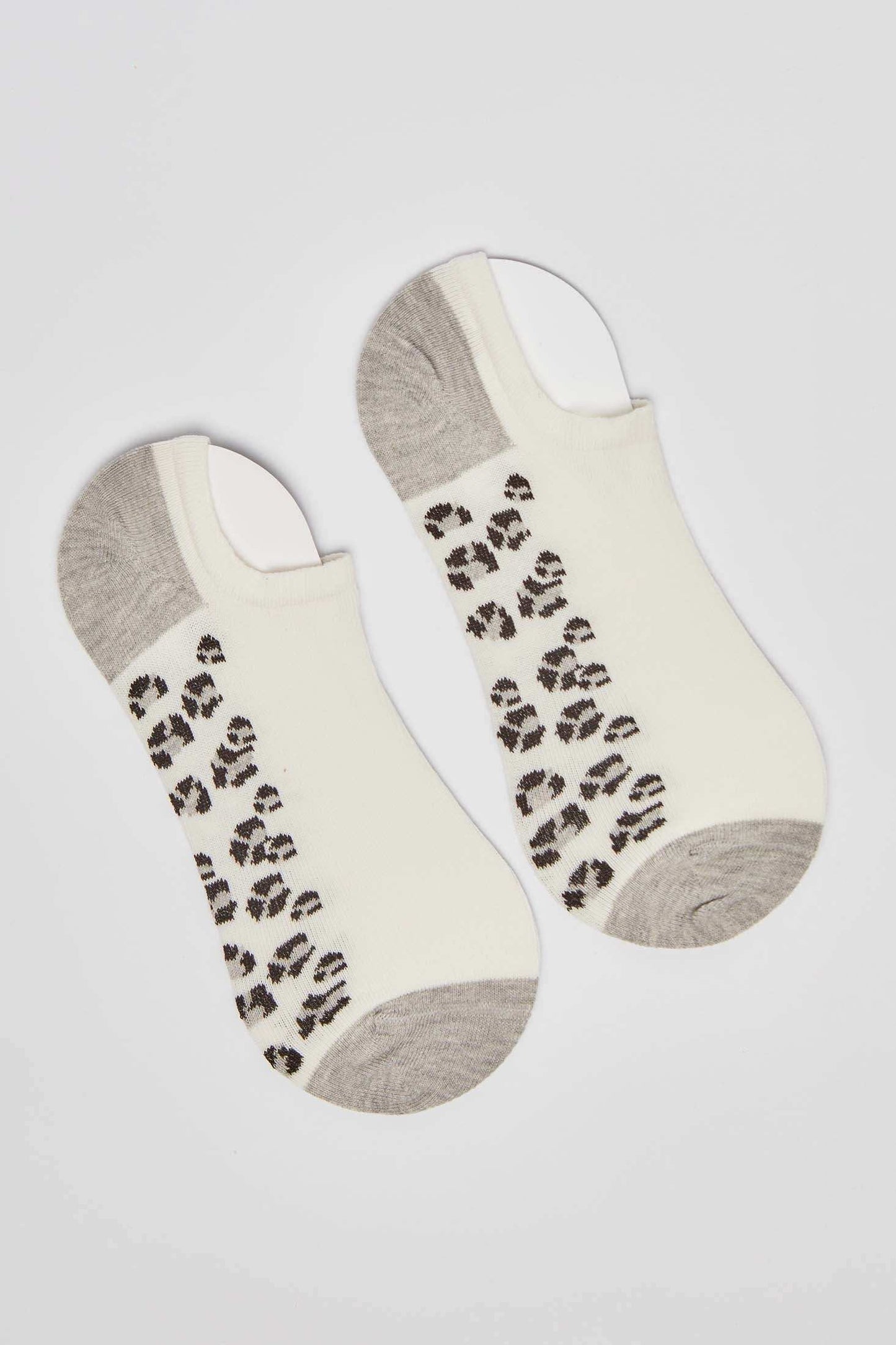 No-Show Leopard Print Ankle Liner Socks - Pack of Two