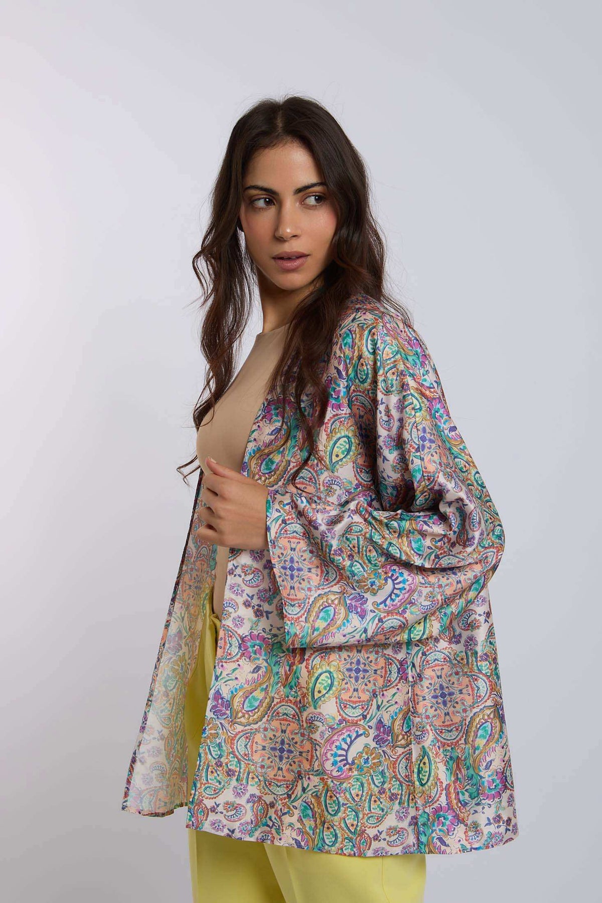 Women Regular Fit Kimono - Multicolorcolor