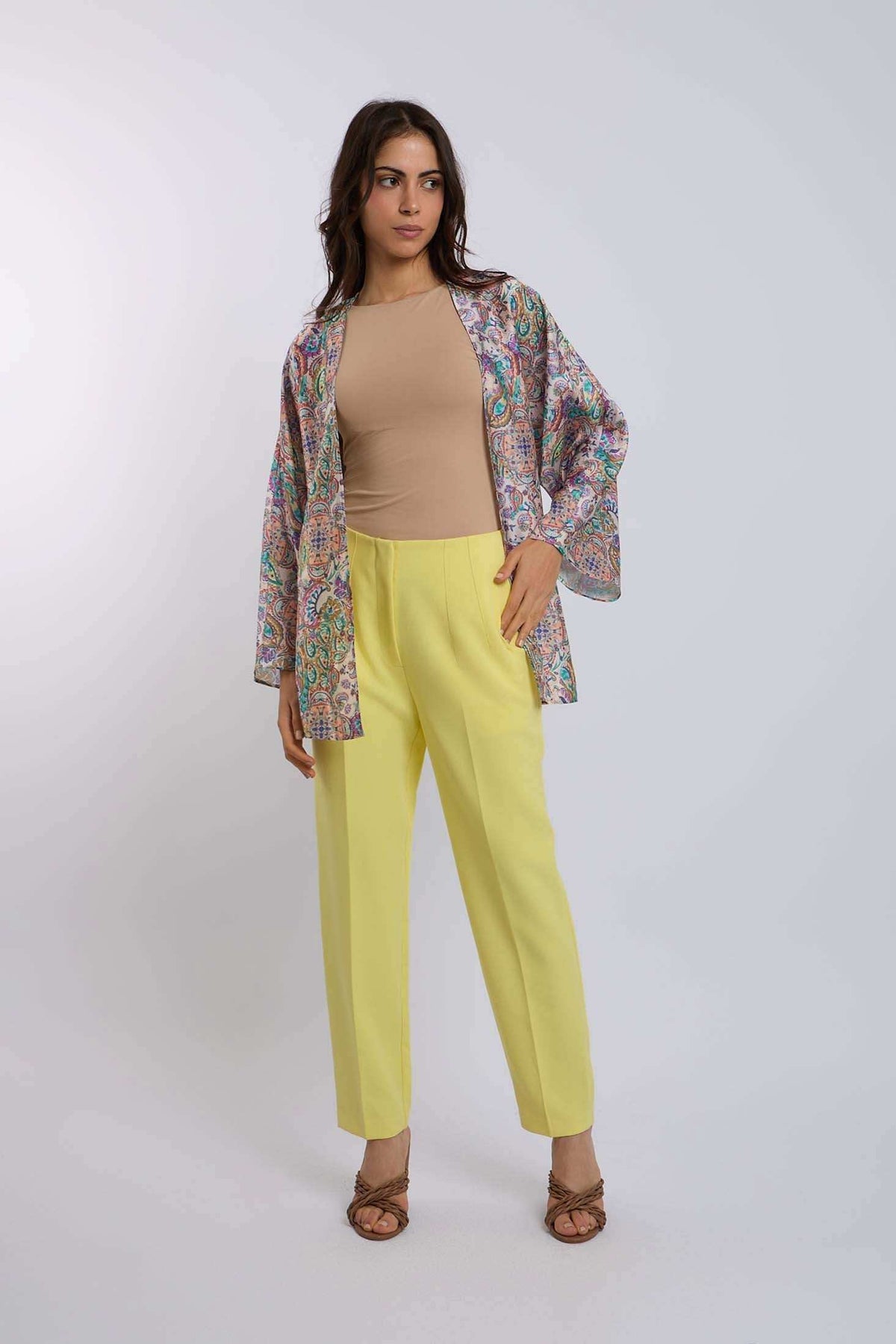 Women Regular Fit Kimono - Multicolorcolor