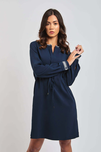 Women Regular Fit Tunic - Navy Dark Blue