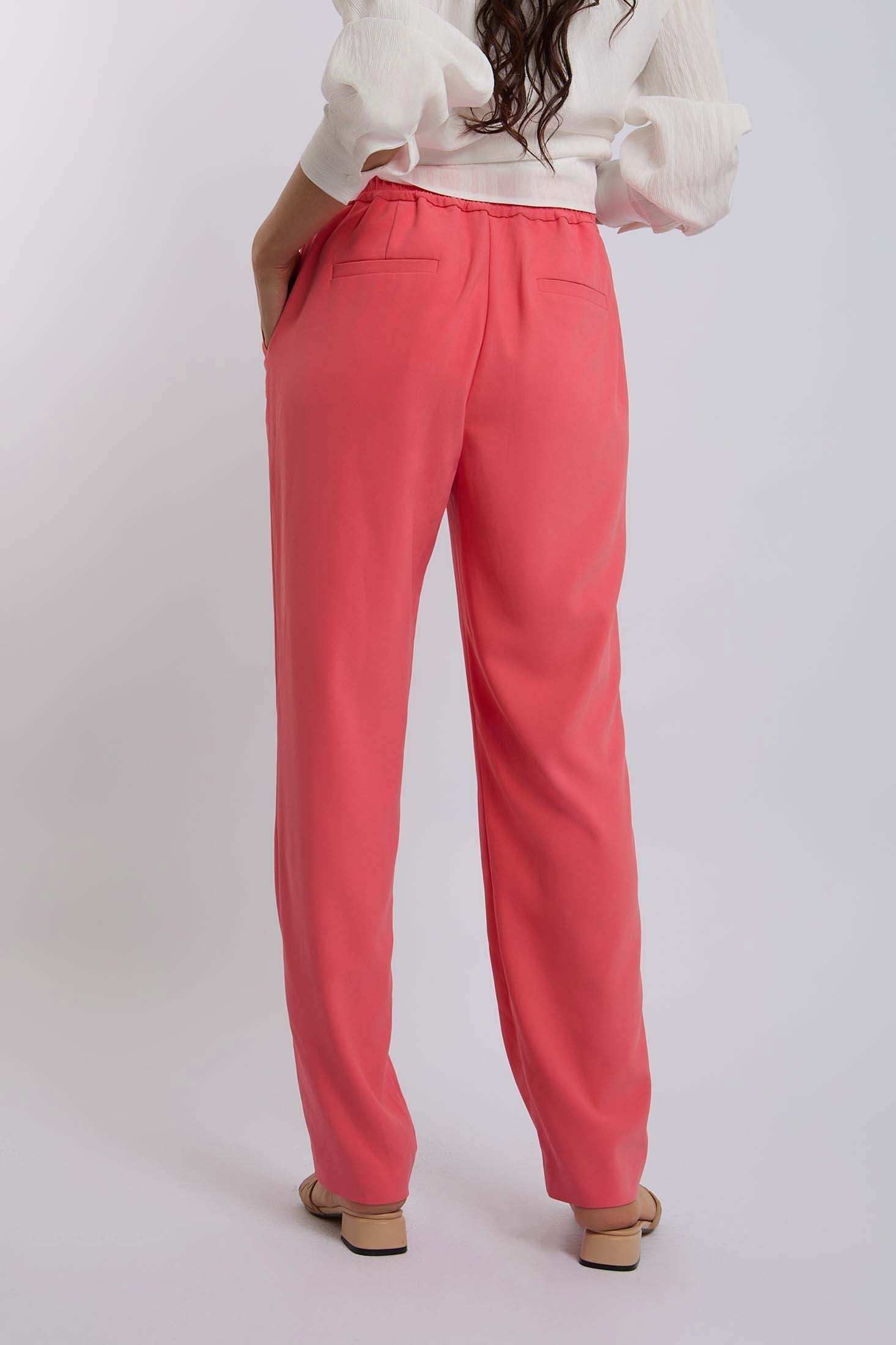 بنطال نسائي عادي - أبيض أصفر