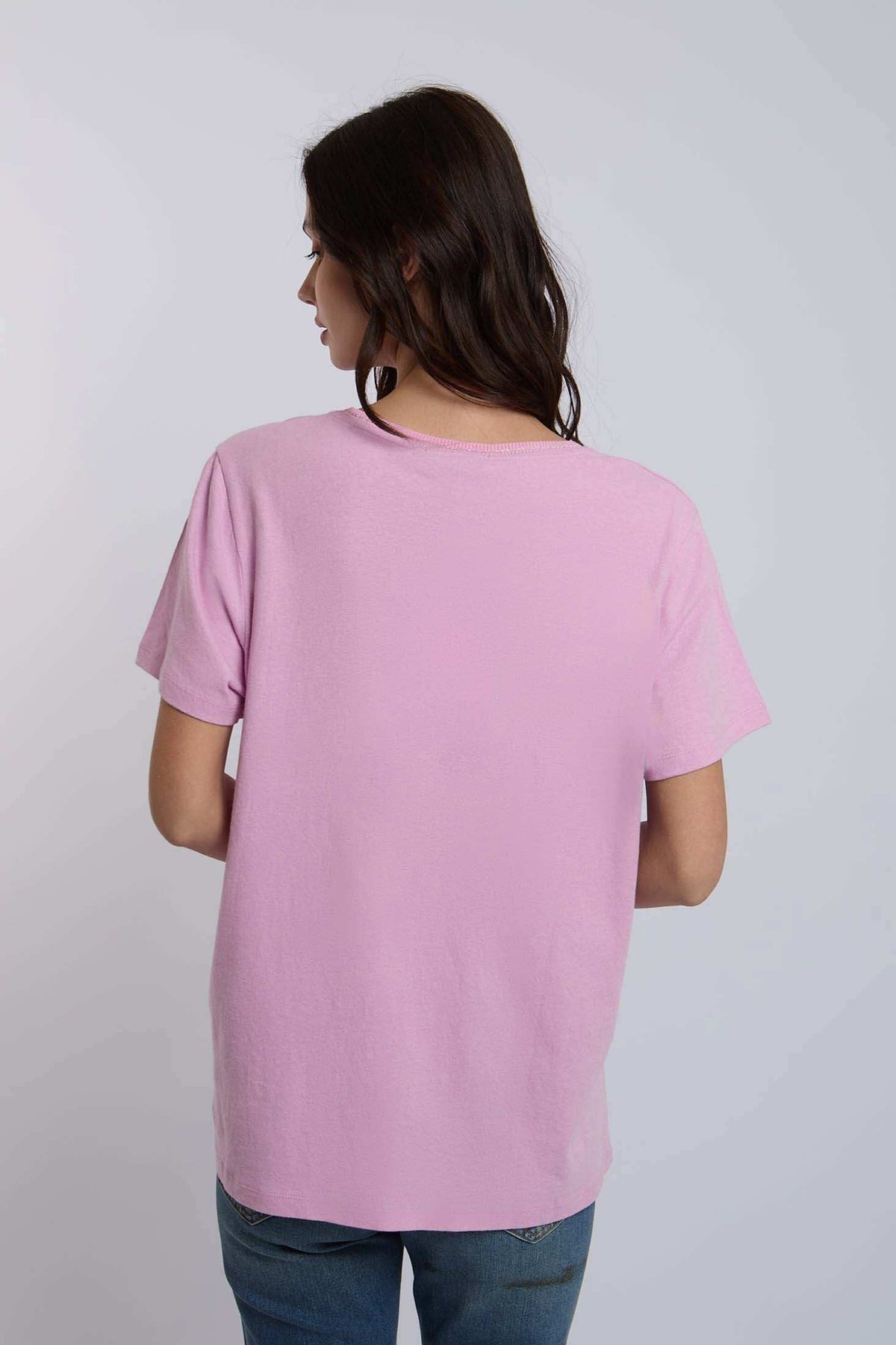 Women Regular Fit T-Shirt - Pink