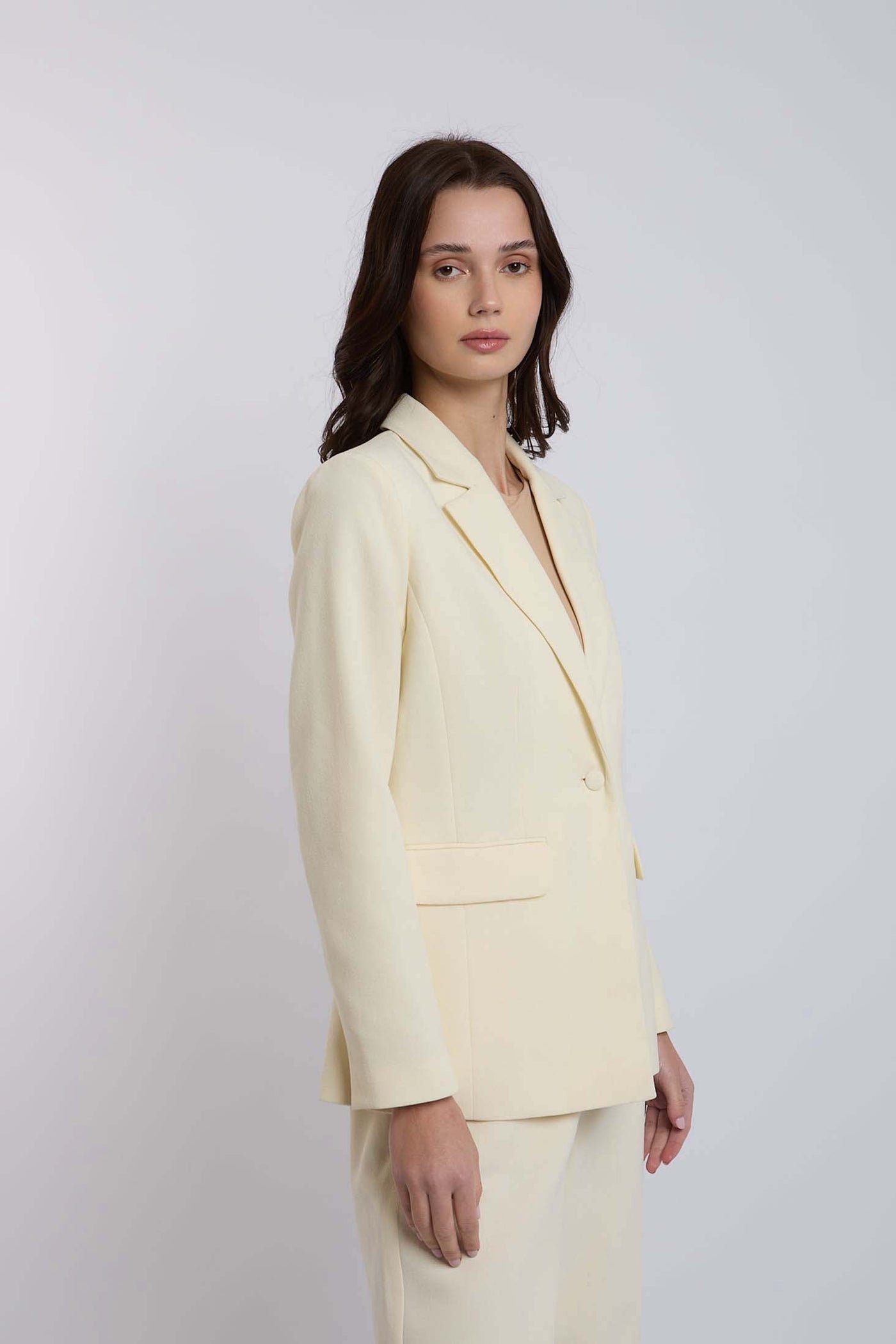 Women Regular Fit Blazer - Off White