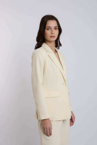 Women Regular Fit Blazer - Off White
