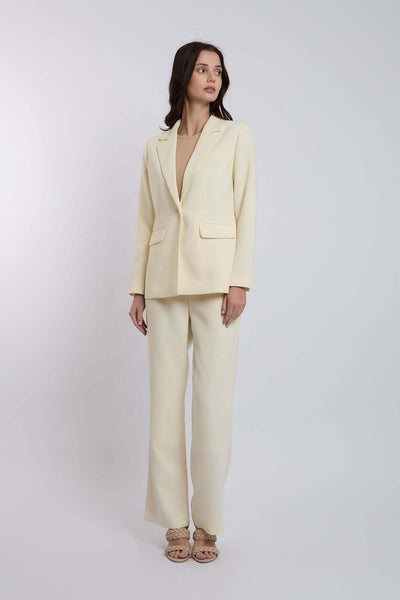 Women Regular Fit Blazer - Off White