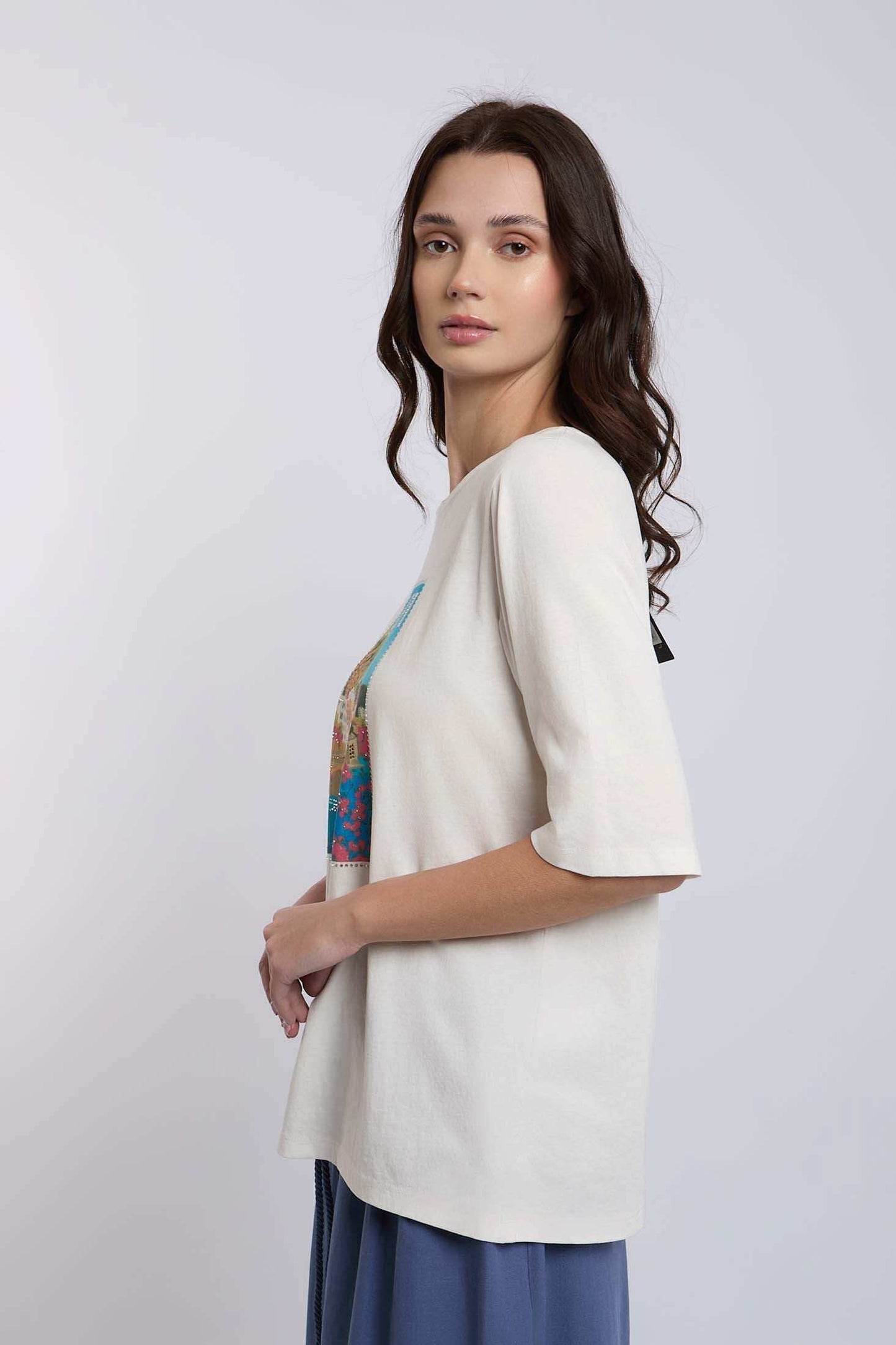 Women Regular Fit T-shirt - Off White