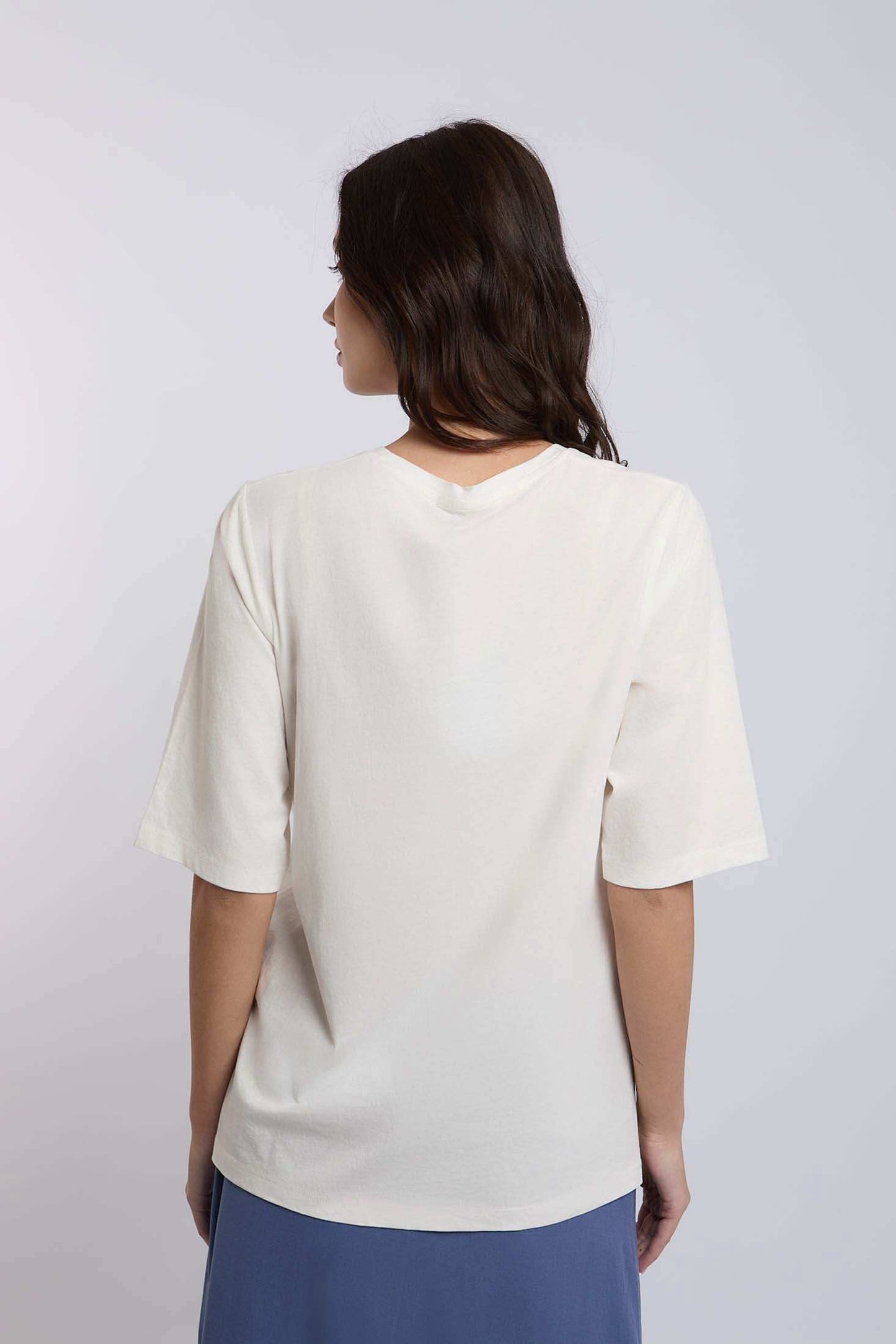 Women Regular Fit T-shirt - Off White