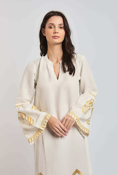 Women Regular Fit Kaftan - Off White