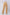 Back view of woman wearing high-waisted beige wide-leg trousers and white blouse