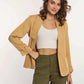 Women Regular Fit Blazer - Beige