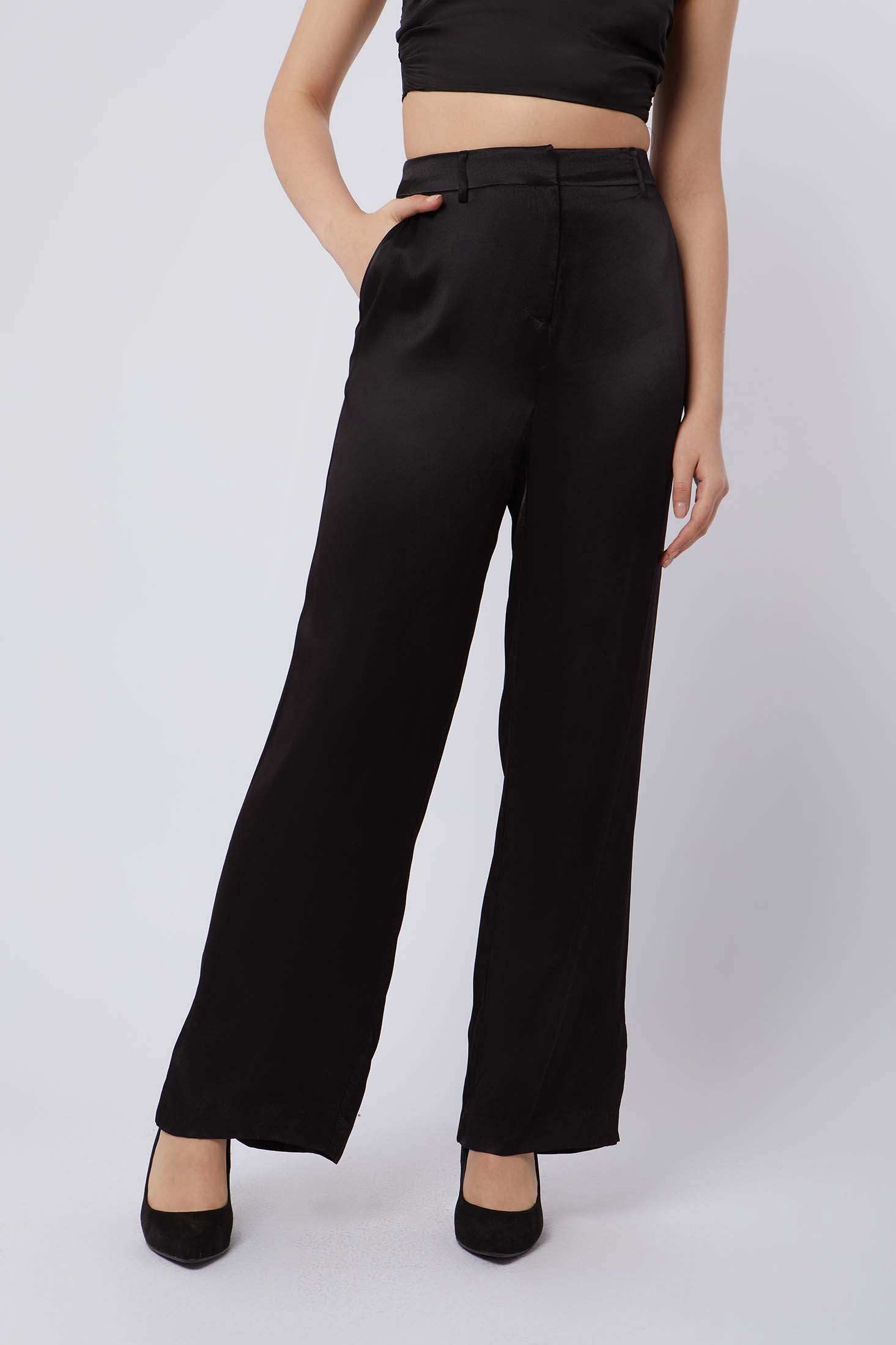 Women Regular Fit Pant - Black