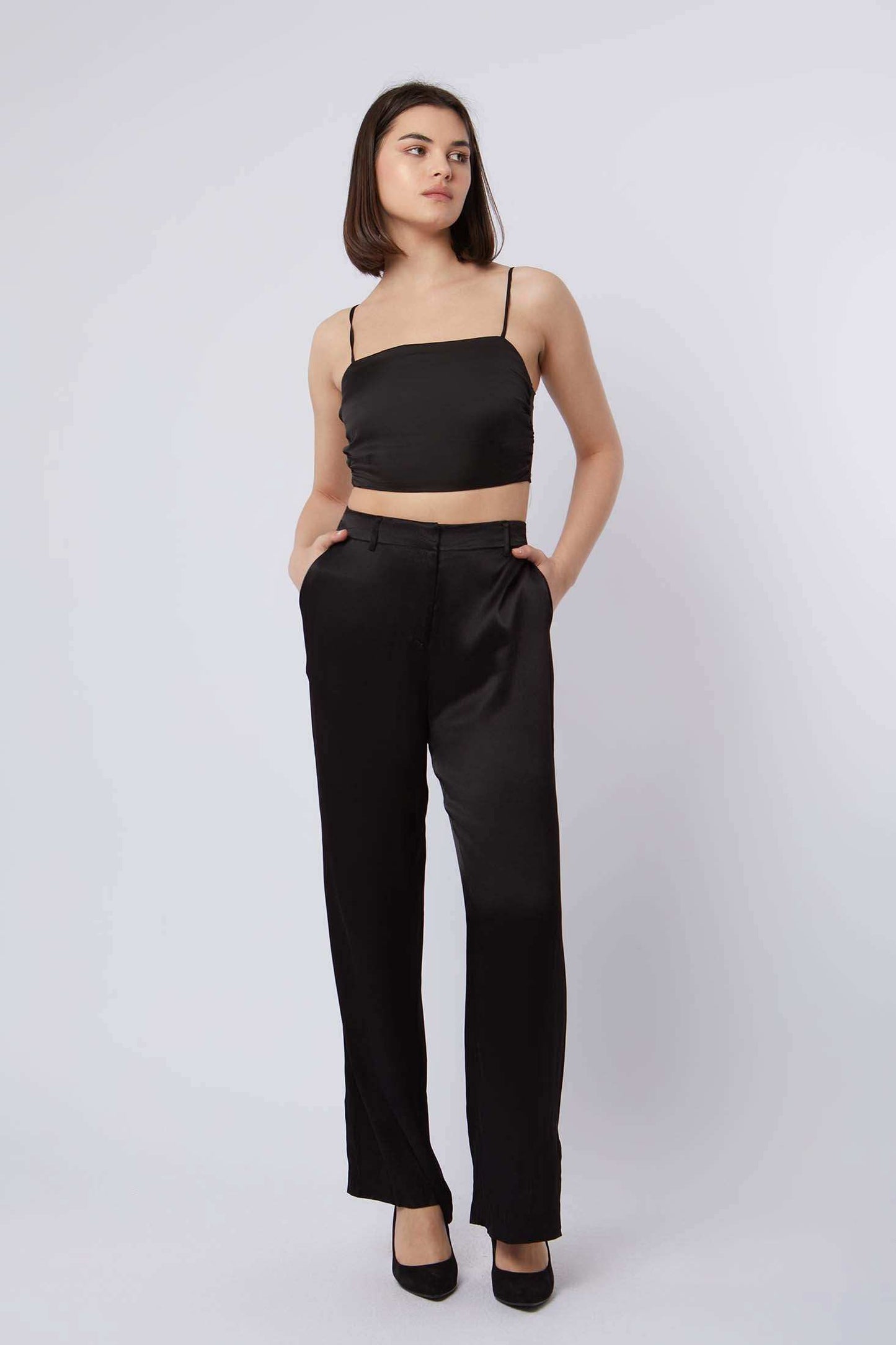 بنطال نسائي عادي - أبيض أصفر