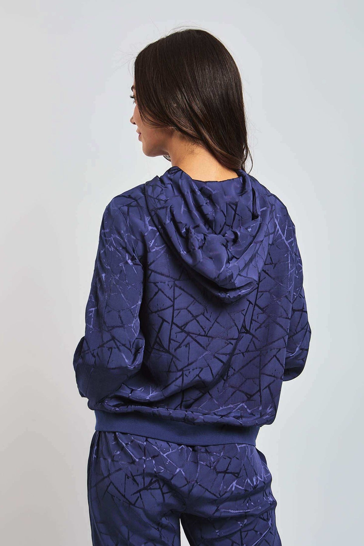Women Regular Fit Sweat Jacket - Twilight Blue