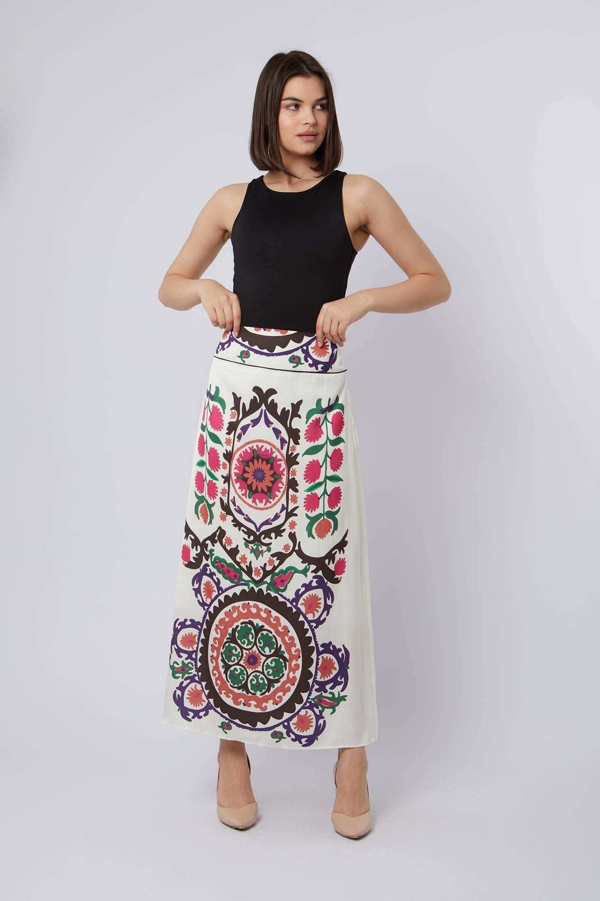 Women Regular Fit Skirt - printed Multicolorcolor