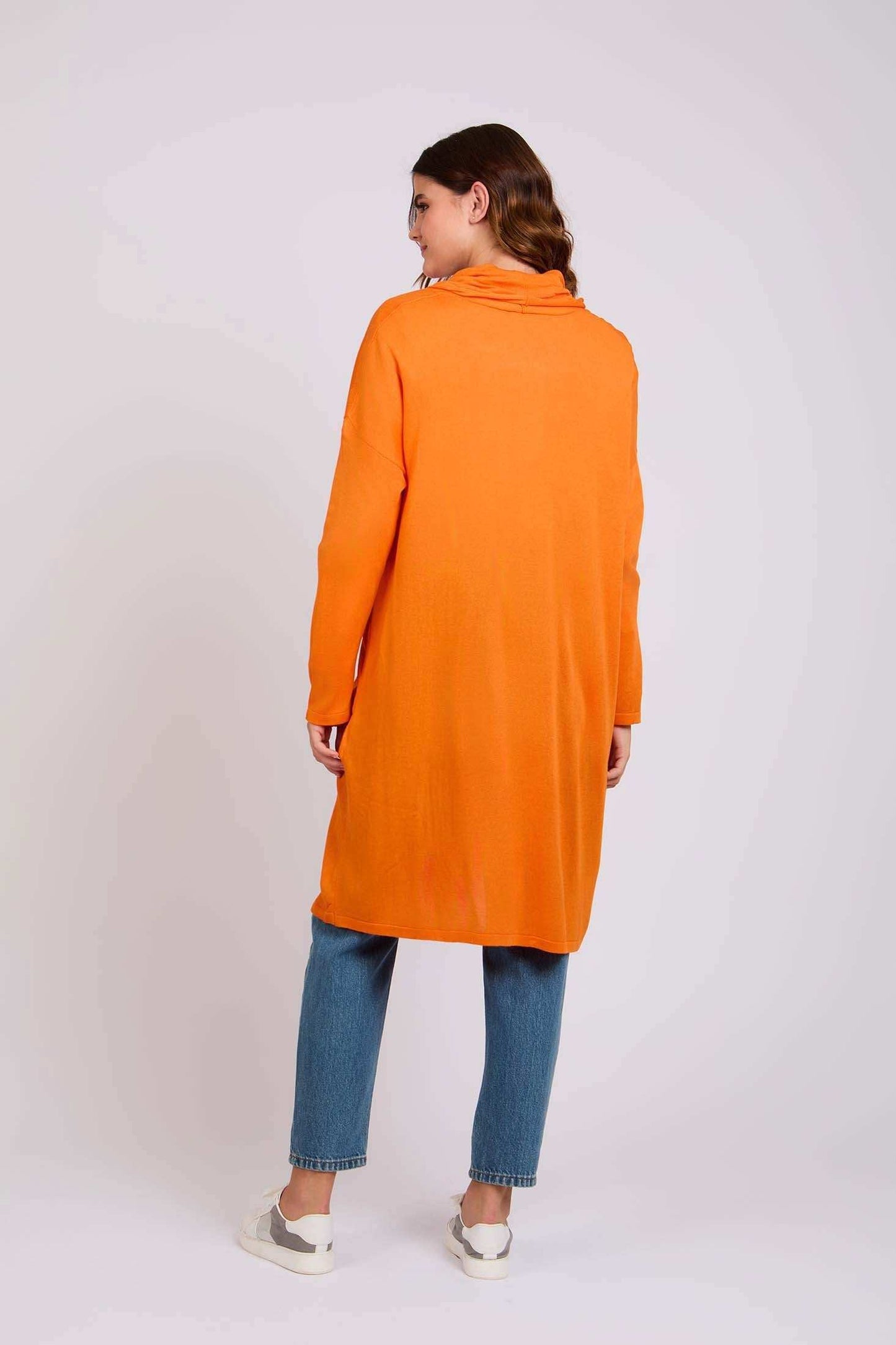 Women Regular Fit Cardigan - Musk Orange