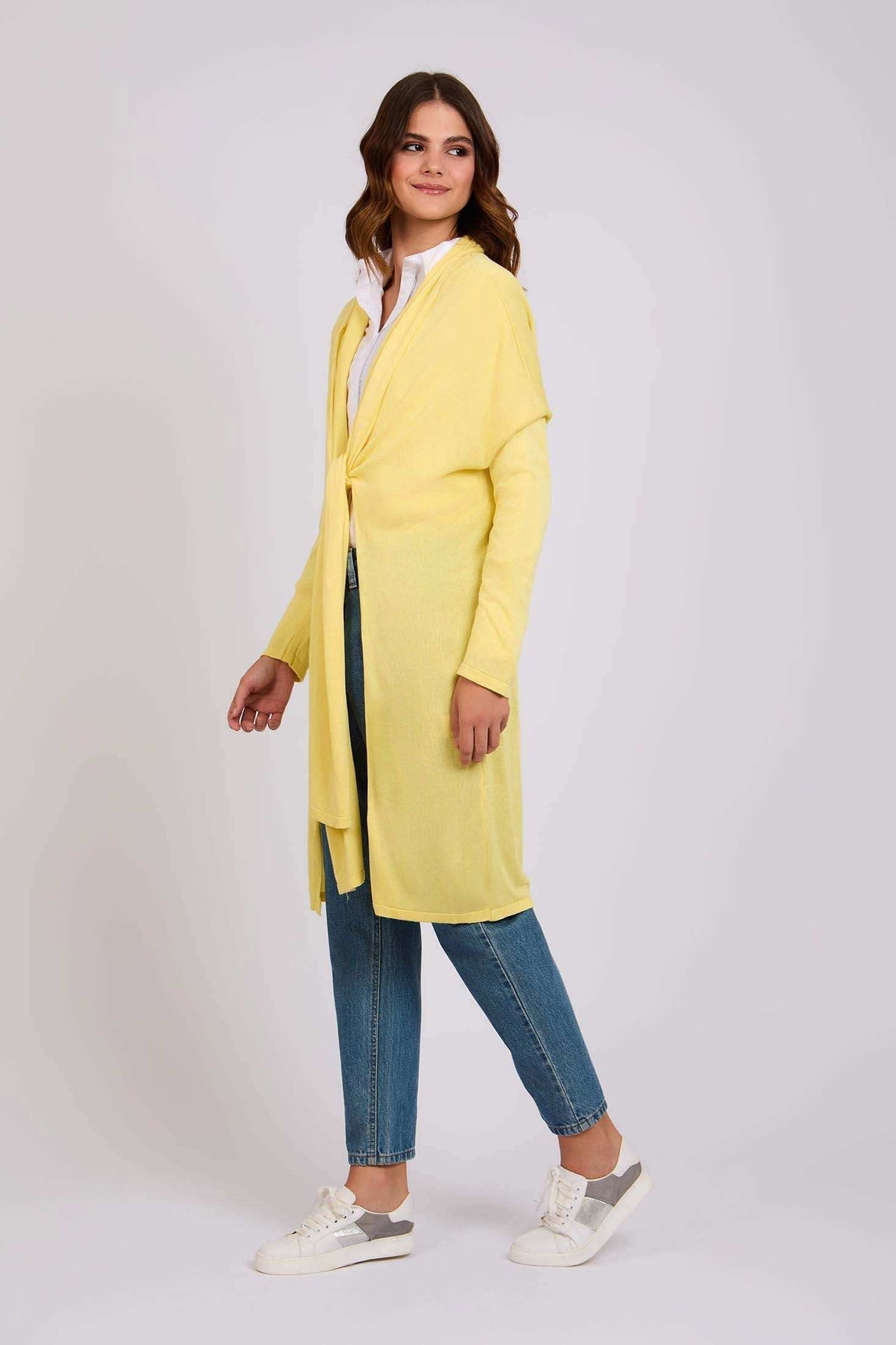 Women Regular Fit Cardigan - Yellowtail