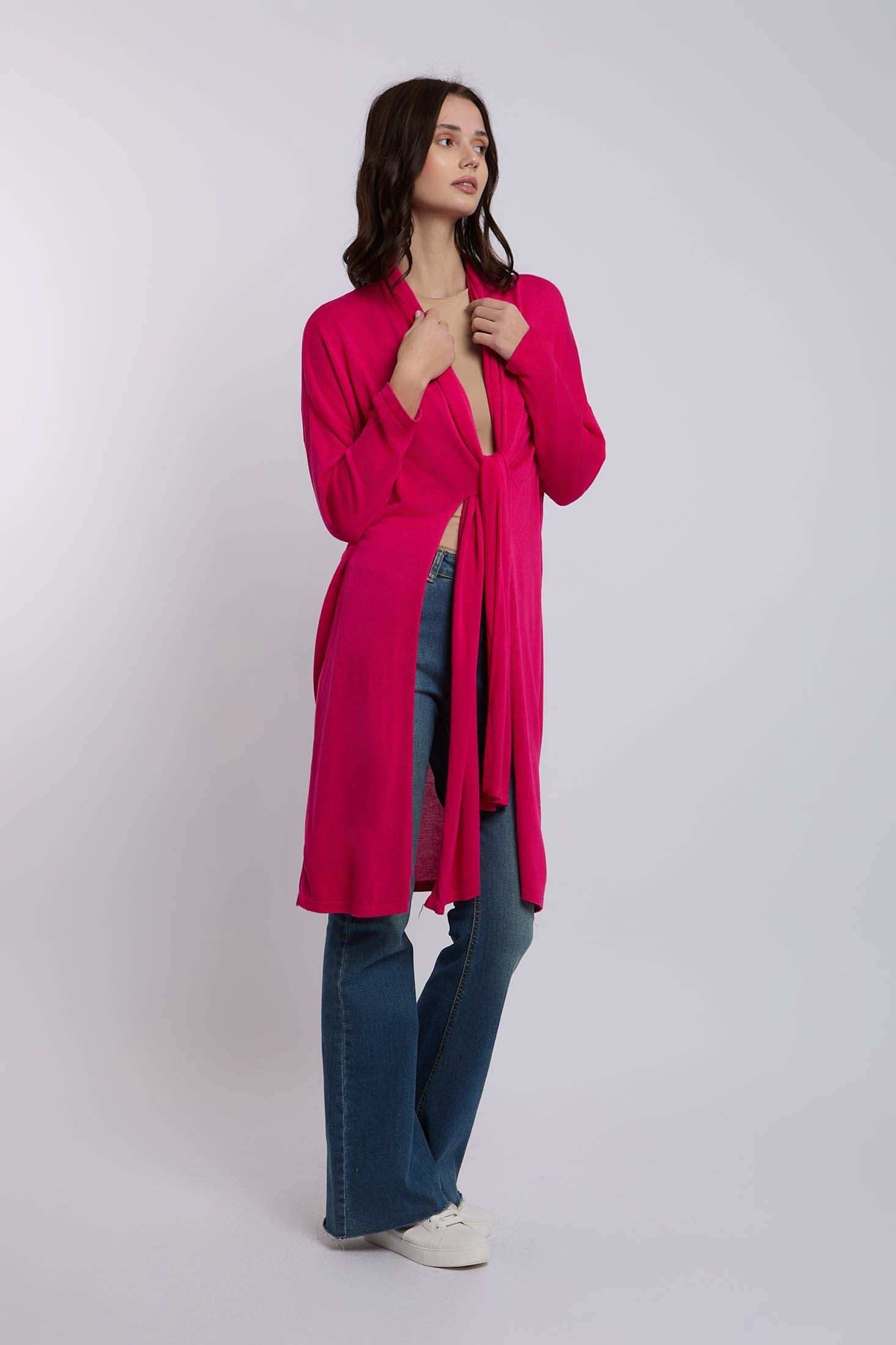Women Regular Fit Cardigan - Pink
