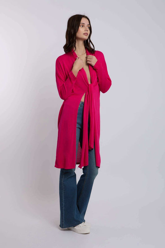 Women Regular Fit Cardigan - Pink