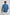 Man in blue denim long sleeve shirt and white pants, back view, casual fashion
