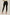 Back view of woman wearing black leggings and beige high heels against neutral background