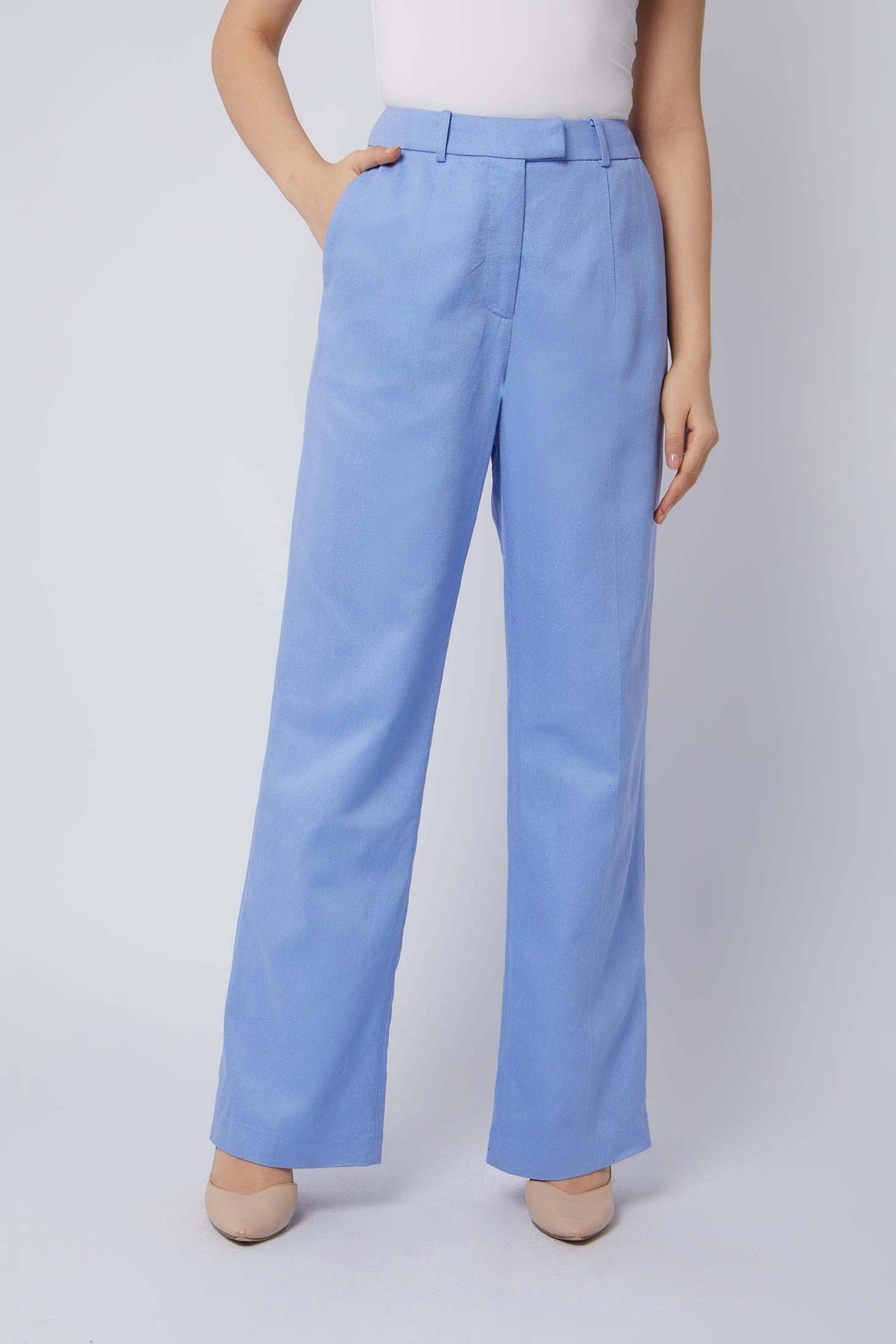 Women Regular Fit Pant - Blue