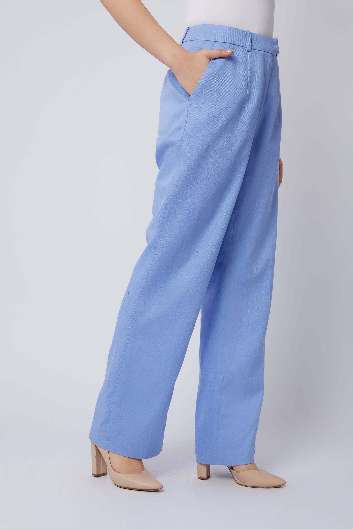 Women Regular Fit Pant - Blue