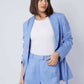 Women Regular Fit Blazer - Placid Blue